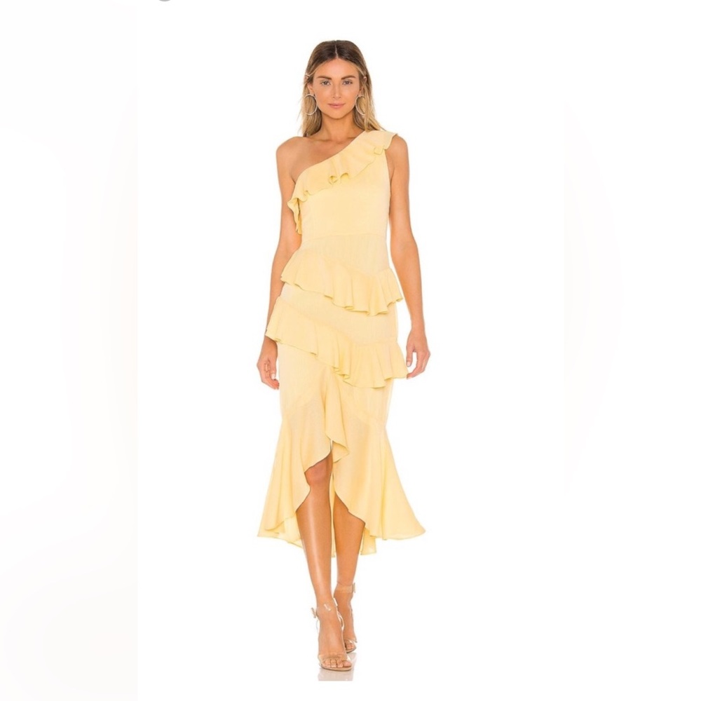 NBD midi dress in yellow